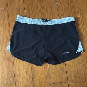 Patagonia Black and Gray Athletic Shorts